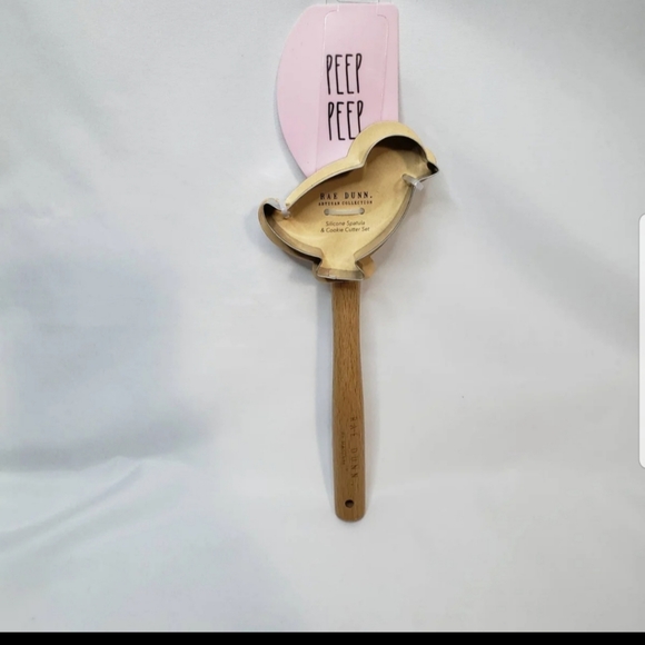 RAE DUNN "PEEP PEEP" SPATULA AND CHICK COOKIE CUTTER - Picture 1 of 2